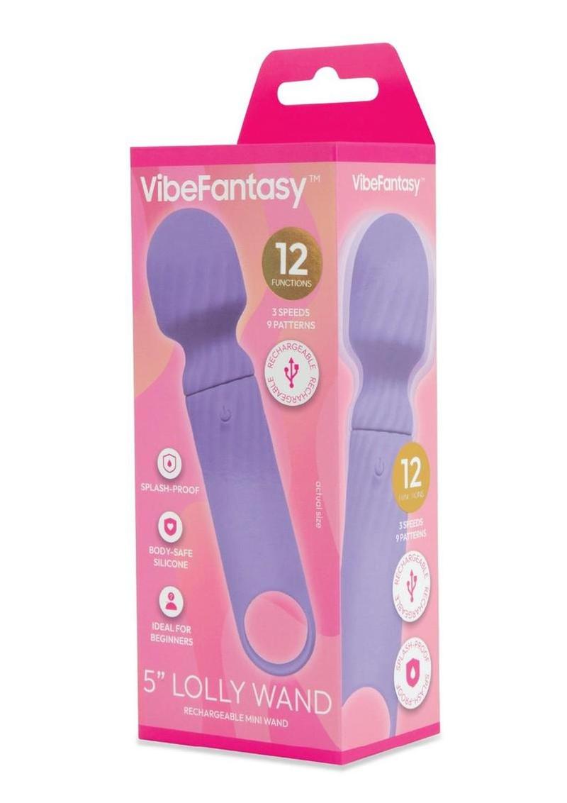 Vibefantasy Lolly Wand Rechargeable Mini Wand - Purple - 5in