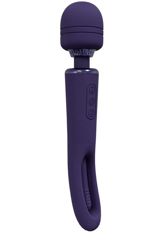 Vive Kiku Rechargeable Double Ended Wand with G-Spot Stimulator - Purple