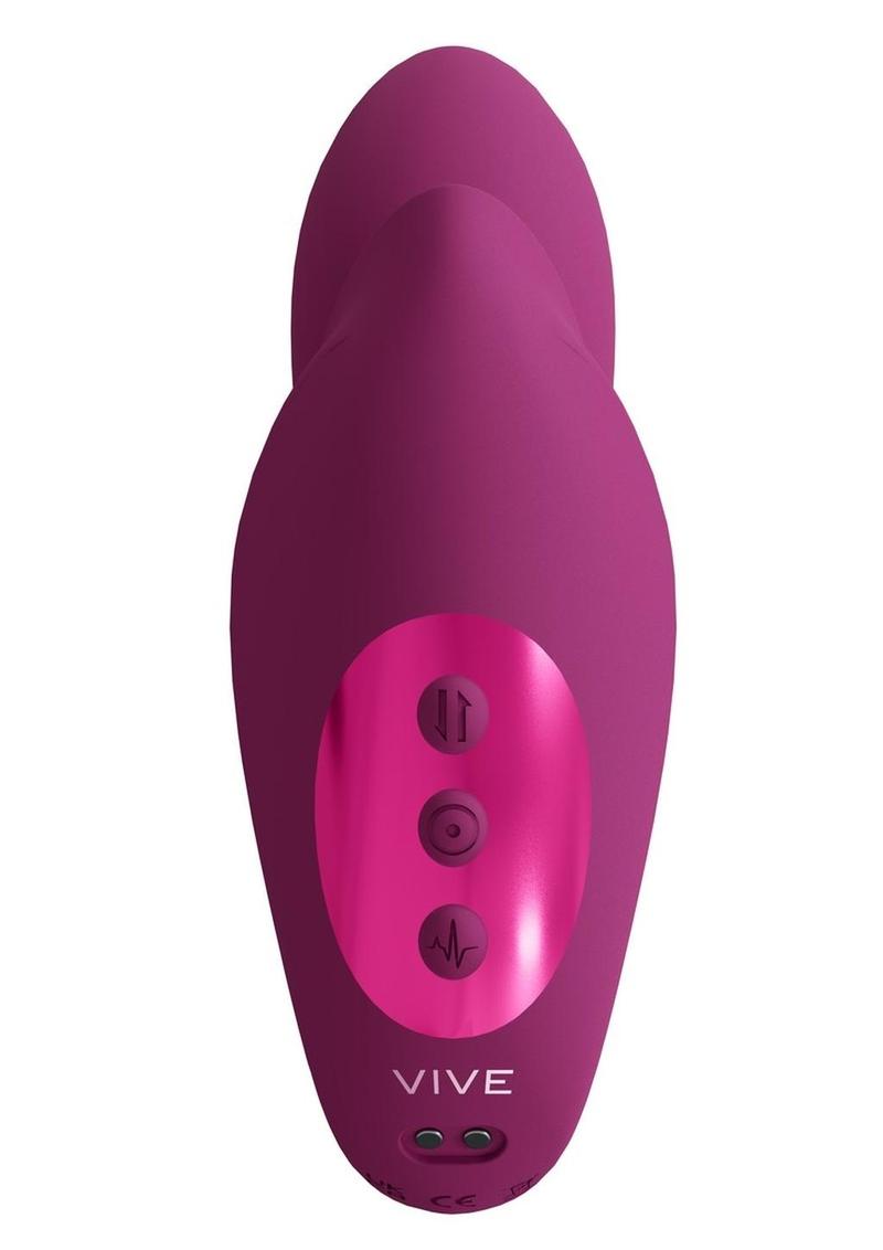 Vive Yuki Rechargeable Dual Motor G-Spot Vibrator with Massaging Beads - Pink