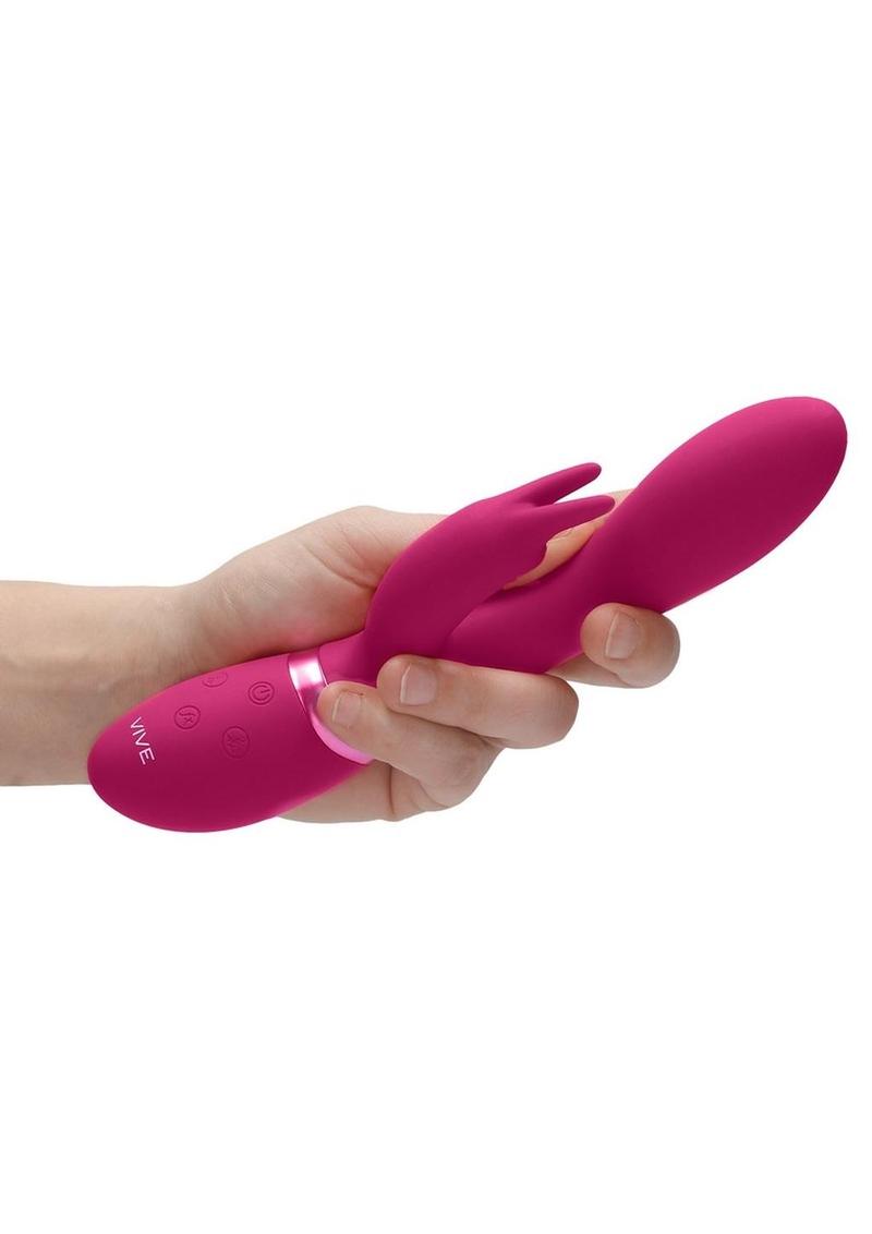 Vive Zosia Classic Rechargeable Silicone G-Spot Rabbit Vibrator - Pink