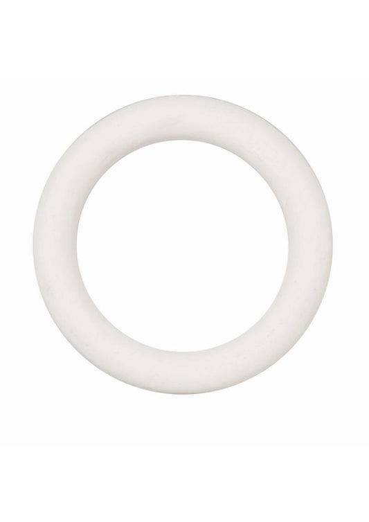 White Rubber Cock Ring - White - Small