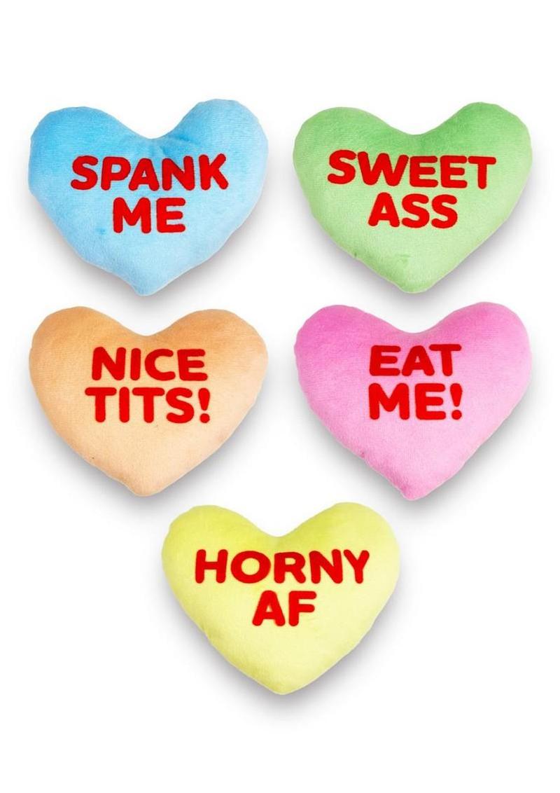 X-Rated Valentines Plushy Pillows - Assorted Colors - 5 Pack