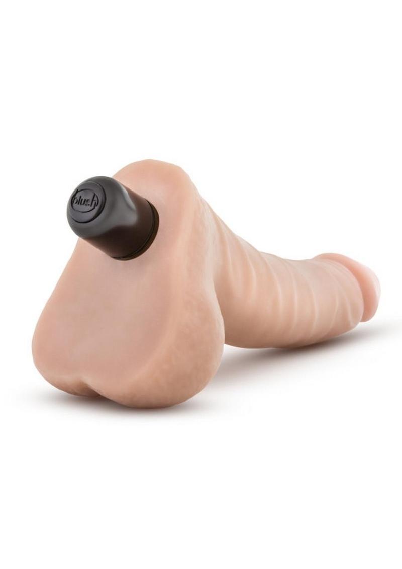 X5 Vibrating Basic 5 Dildo with Balls - Flesh/Vanilla - 5.5in
