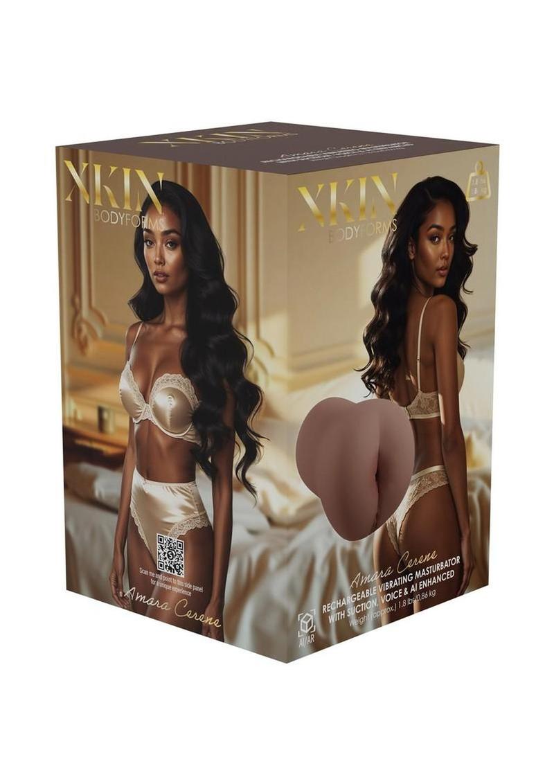 Xkin Amara Cerene Multifunction Rechargeable Voice Featured Masturbator - Ass - Chocolate