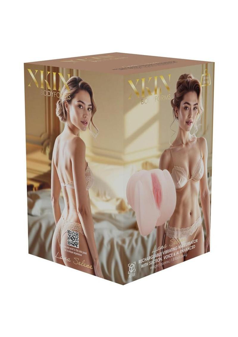 Xkin Lana Selene Multifunction Rechargeable Voice Featured Masturbator - Pussy - Vanilla