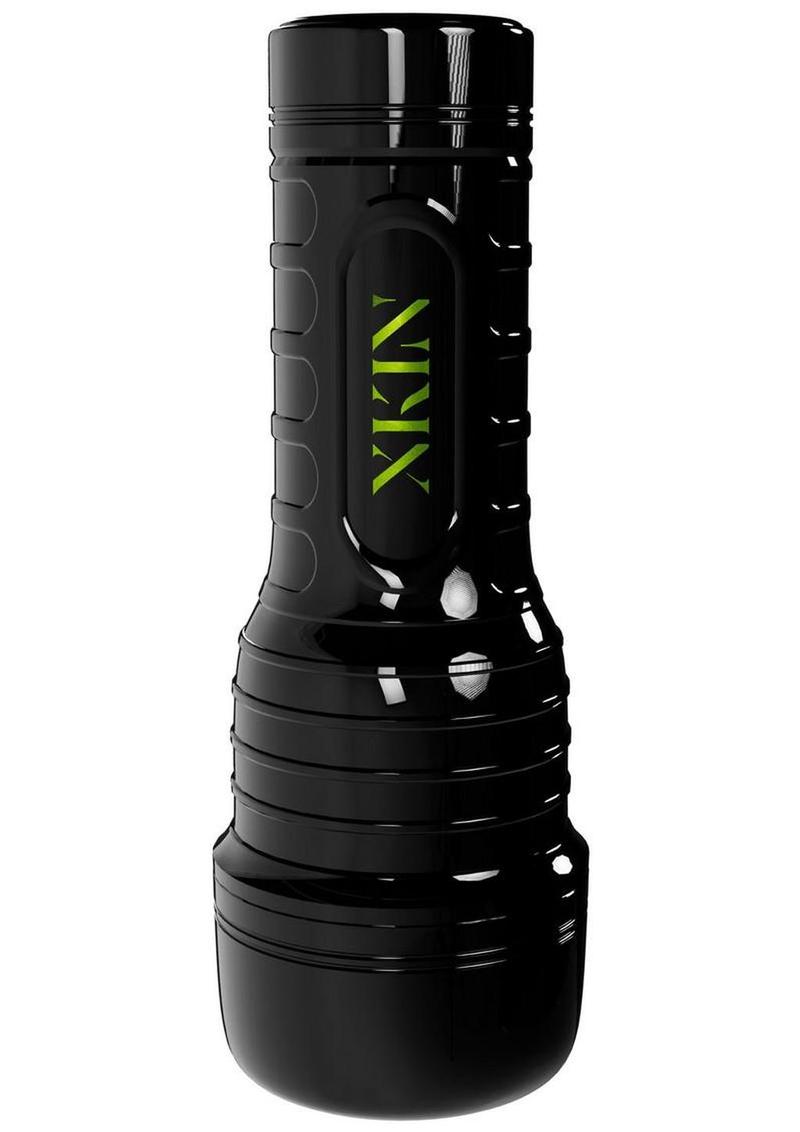 Xkin Scarlett Noire Rechargeable Vibrating Torch Masturbator - Pussy - Black/Vanilla