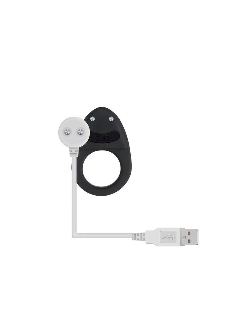 Zero Tolerance Night Rider Rechargeable Silicone Cock Ring - Black