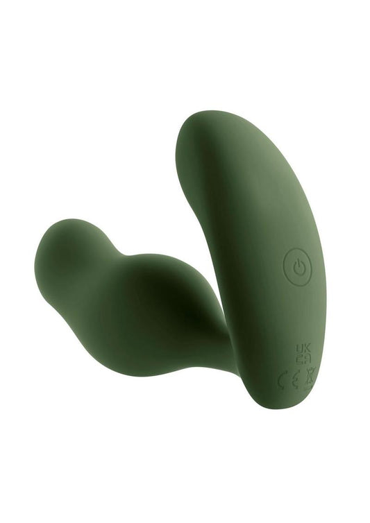 Zero Tolerance The Sergeant Rechargeable Silicone Prostate Vibrator with Remote - Green