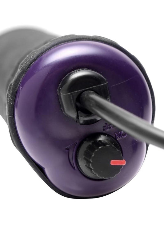Zeus Electrosex Deluxe Edition Twilight Violet Wand with 5 Attachments - Black/Purple